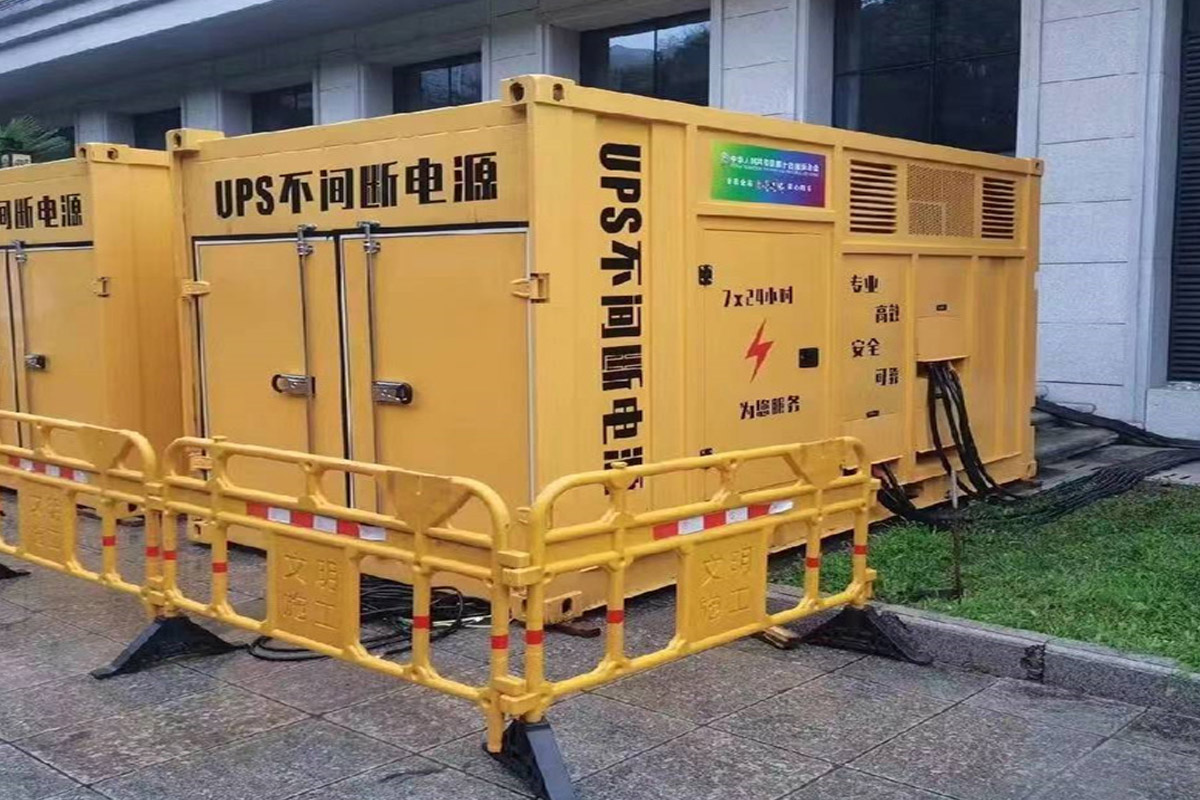 荆州发电机租赁施工现场